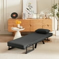 thumbnail image 6 of 5-in-1 Convertible Sleeper Chair Bed, Folding Sofa Bed with 5-Position Adjustable Backrest for Adults, Space-Saving Linen Futon for Small Spaces, Living Room, Office, Black, 6 of 18