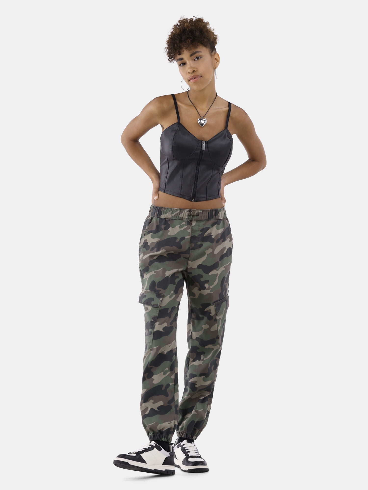 No Boundaries Utility Jogger Pants, 27" Inseam, Women's