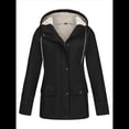 thumbnail image 4 of Chaqueta Impermeable para Mujer, Cortavientos con Capucha, Ideal para Senderismo, Viajes y Actividades Al Aire Libre. Negro XL, 4 of 8