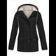 thumbnail image 4 of Chaqueta Impermeable para Mujer, Cortavientos con Capucha, Ideal para Senderismo, Viajes y Actividades Al Aire Libre. Negro S, 4 of 8