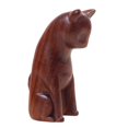 thumbnail image 6 of Tongina Wood Animal Statue Creative Gift Mini Sculpture for Office Indoor Home Decor cat, 6 of 8
