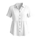 thumbnail image 5 of Craaazy Women's Loose Fit Collared Blouse, Solid Color Short Sleeve Button Down Shirt, Breathable Cotton Linen Casual Top for Daily Wear, Work & Weekend Gifts, 5 of 9