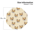thumbnail image 2 of Leather Coasters with Heat-resistant for Drinks, Funny Cute Corgi Dog Face -标题2 Octagon, 2 of 5