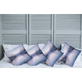 thumbnail image 2 of Ambesonne Summer Throw Pillow Cover 4 Pack, Yacht Harbor in Sunrise, 16", Lilac Purple Grey, 2 of 7