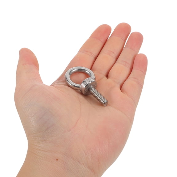 Luxshiny 1Set Stainless Steel Eye Bolts with Nuts and Washers Heavy Duty Concrete Hook Bolts for Lifting
