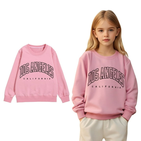 Kids Youth Sweatshirt Long Sleeve Girls Pink Sweatshirt Oversized Crewneck Sweatshirts Winter Clothes Little Boy Clothes 8-9 Years Cute Boy Girl Clothing