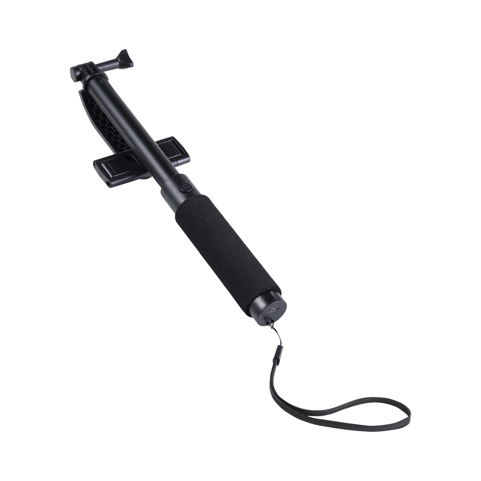 onn Bluetooth Selfie Stick with Built-In Shutter, Black photo 6