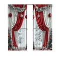 thumbnail image 2 of PALIFEUR Christmas Blackout Curtains, Merry Christmas Curtains for Living Room Bedroom, Luxury Xmas Decoration Window Curtain, Home Party Decoration Supplies, 35W x 63L Inch, 2 Panel Set, 2 of 4