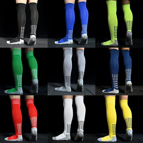 New Men's Non-Slip Soccer Socks Breathable Knee High Towel Bottom Cycling Hiking