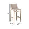 thumbnail image 5 of Cid Kenn 31 Inch Bar Stool Set of 2 Beige Fabric Brass Finished Legs, 5 of 5