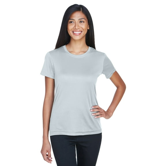 "UltraClub Ladies Cool & Dry Basic Performance T-Shirt, Grey - 3XL"