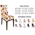 thumbnail image 3 of 6Pcs Fall Leaves Chair Covers Colorful Maple Leaves Removable Stretch Elastic Dining Chair Slipcover Protector for Autumn Thanksgiving Home Kitchen Wedding Party Decor, 3 of 7