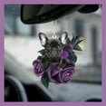thumbnail image 1 of Fiudx Rose Series Dog Car Pendant Flat Decoration New Car Rearview Mirror Decoration, 1 of 4
