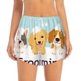 thumbnail image 2 of Gukieu Cute Dog In Bathtub1 Print Women's Sports Shorts with Drawstring Elastic Waistband for Running, Yoga, Fitness-Small, 2 of 7