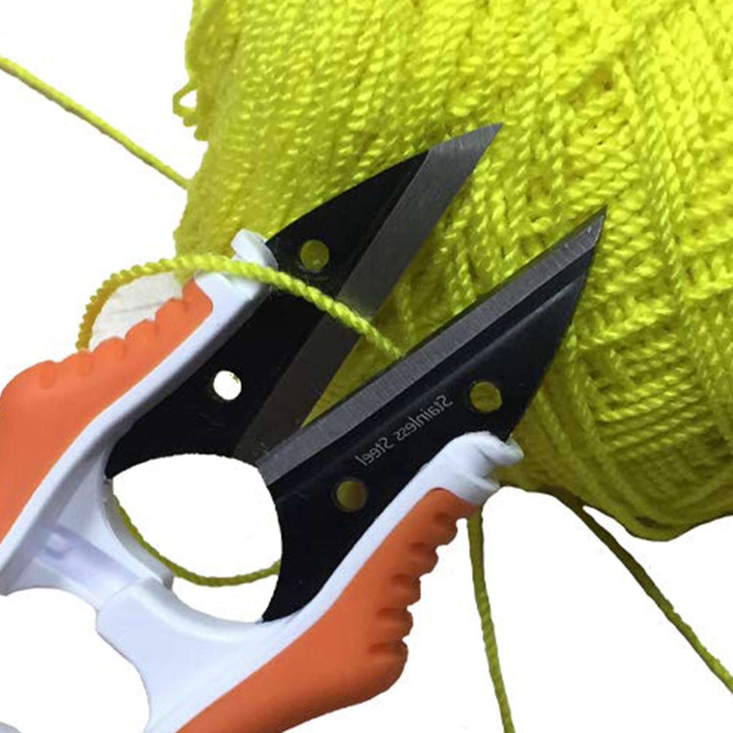 Thread Snips,Sharp Sewing Scissors,Multipurpose U-Type Thread Cutter with Protective Cover,Small Scissors for DIY Supplies,Orange