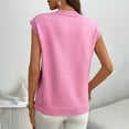 thumbnail image 4 of Rezuofi Womens Cap Sleeve Sweater Vest Crew Neck Casual Loose Knit Summer Lightweight Pullover Tank Tops, 4 of 9