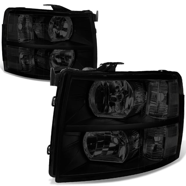 Faros delanteros DNA MOTORING HL-OH-CSIL07-BK-SM-CL1 Silverado