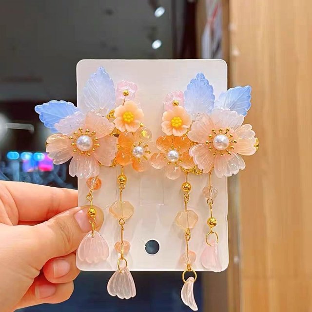 Tocado Hanfu para mujer y niña, borlas, accesorios para el cabello antiguos, horquilla de estilo chino antiguo, accesorios de princesa para niña, horquilla para niña