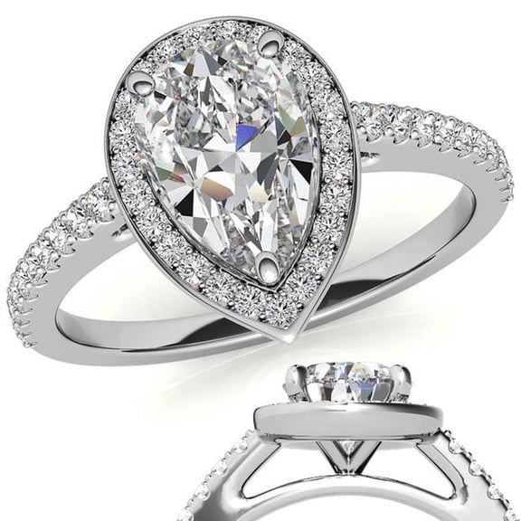 Auory Affordable and Daily Wear Halo Design Ring for Women