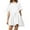 White, variant on Feancey Oversized T Shirt Dress for Women Short Sleeve Mini Dresses Flowy Ruffle Hem A-Line Dress Solid Color Loose Babydool Dresses Pink XXL