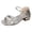 3-Silver, variant on Women's Wedding Sandals Low Block Heel Strappy Dress Shoes Adjustable Ankle Strap Flat Sandal Sparkly Summer Travel Slides Gold-6.5