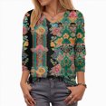 thumbnail image 4 of Towmus Blouses for Women Henley 3/4 Sleeve Shirts Dressy Casual Fall Tops Work Blouses, 4 of 5