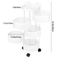 thumbnail image 3 of Andvari Rotating Kitchen Storage Rack, 5-Tier Round Fruit Stand, Black Vegetable Organizer Shelves, 3 of 11