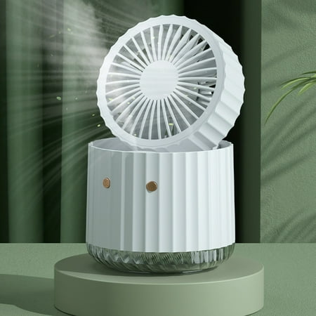 

Portable Air Conditioner Fan Mini Portable Air Conditioner Quiet Desk Fan Humidifier Misting Fan Small Air Conditioner 3 Speeds AND LED Light Evaporative Cooler For Home Office Room