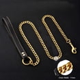 thumbnail image 5 of W/W Lifetime 4.3ft Strong Chew-Proof Metal Stainless Steel Gold Training Walking Pet Dog Chain Leash, 5 of 6