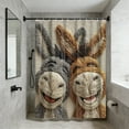 thumbnail image 5 of Tuvgenk Bathroom Decor Fabric Shower Curtain Rustic Waterproof Bath Curtains Mildew Resistant Gray Shower Drape 71x71 inch, 5 of 6