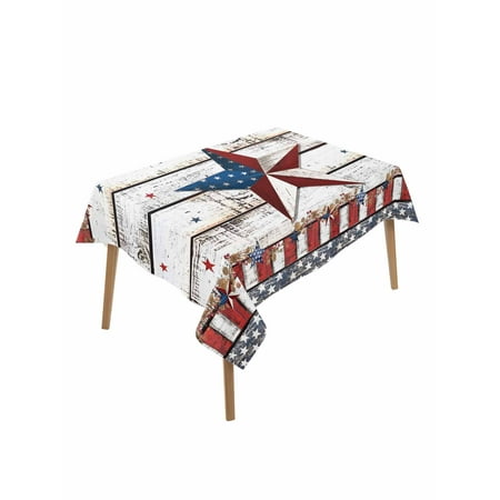 4th of July Star Table Cloth Independence Day American Flag Waterproof Tablecloth for Rectangle Tables Reusable Washable Fabric Table Cover for Restaurant Kitchen Dining Tables 60 x84 4th of July Star Table Cloth Independence Day American Flag Waterproof Tablecloth for Rectangle Tables Reusable Washable Fabric Table Cover for Restaurant Kitchen Dining Tables 60 x84
