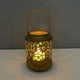 thumbnail image 1 of Xihbxyly Farol de Mano de Hierro, Candelabro de Hierro Forjado, Diseño de Luz Led, Asa Compacta, Elegante Decoración para El Hogar, Ideal para Sala de Estar y Dormitorio, 1 Farol Hueco, 107 G de Peso, 1 of 5