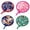 4pcs circle fan without handle, variant on 4pcs Pack Foldable Round Hand Fan 9.3 Inch 23.7cm Portable Flying Disc Polyester Fabric with Spring steel Circle and Handle, Summer Cooling Decorative Fan for Party, Wedding & Daily Use