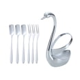 thumbnail image 1 of Cuchas de manija larga de acero inoxidable Sirviendo forks Conjunto con cucharaditas de café Especias de café Especias de azúcar Tailware Café Café Plata Kearding HA010860-02B, 1 of 7
