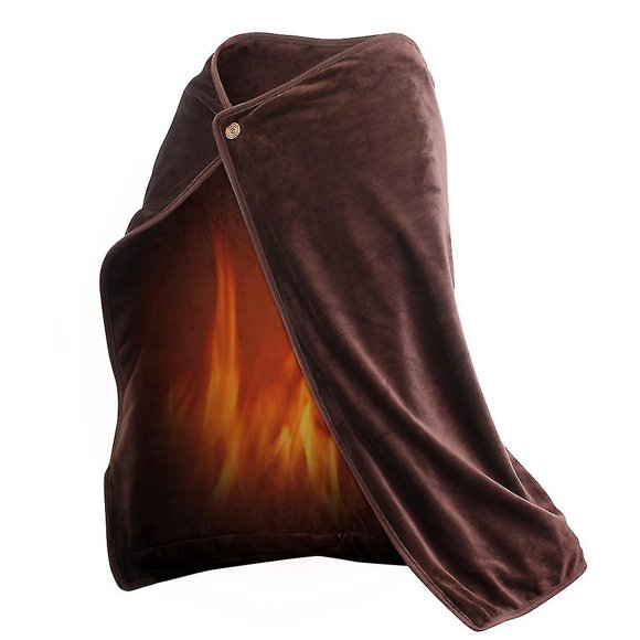 Couverture Chauffante Électrique Usb Douce Portable Cape Chauffante Châle Chaud d'Hiver
