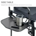 thumbnail image 6 of EVER ADVANCED Tall Folding Camping Director Chair with Side Table, 30.7" Seat Height for Makeup Artists, Sports & Outdoor Events, Grey, 6 of 6