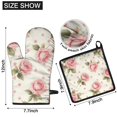 thumbnail image 6 of Pioneer Flower Kitchen Oven Mitt and Pot Holder Sets 2 Pcs for Baking, Cooking and Grilling, Heat Resistant Up To 392 °F, 6 of 7
