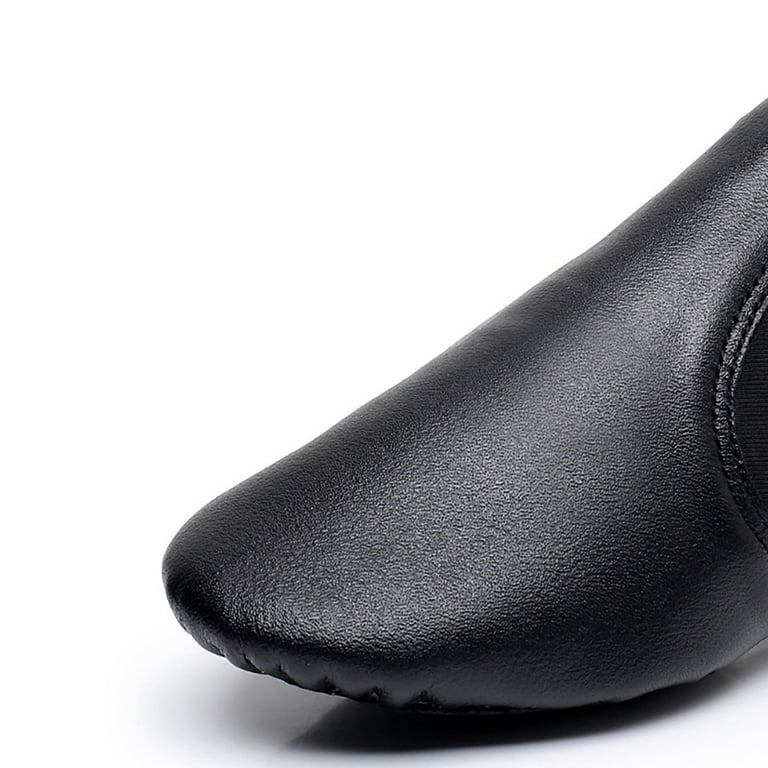 DHFJKG Kids Sheepskin Leather Upper Slip-On Non-Slip Jazz Shoes