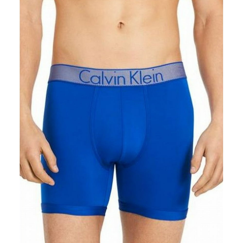 Calvin Klein - Calvin Klein NEW Blue Mens Size XL Logo-Waistband Boxer ...