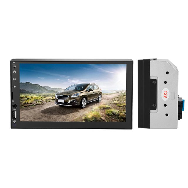 Estéreo para Auto, 7 Pulgadas 2 DIN Estéreo del Coche Bluetooth Reproductor de MP5 Multimedia Reproductor de Video Compatibilidad con USB/TF/AUX/FM/Cámara de Marcha Atrás para Android EOTVIA No