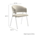 thumbnail image 3 of Side Dining Chair, Set of 2, Silver, Velvet, Bar Pub Cafe Bistro Dining Kitchen Hospitality Restaurant, Modern Contemporary, HB37472, 3 of 10