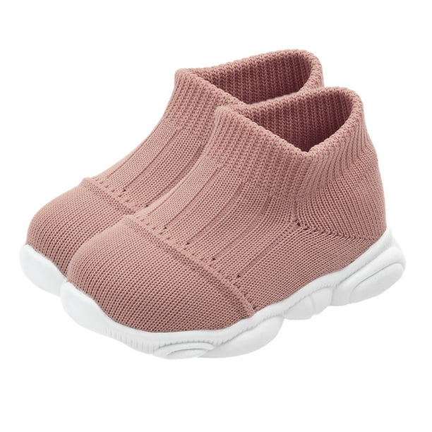 1 par de prewalkers para bebés, suaves y antideslizantes, para prewalkers, adorables zapatos tejidos para bebés