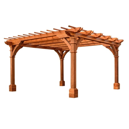 14 ft. x 14 ft. Pacific Redwood Double Beam Premium Pergola