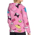 thumbnail image 4 of Lsque Sanrio Pattern Casual Women's Hoodie,Hooded Sweatshirt with Kangaroo Pocket,Pullover Hoodie with Eye-catching Drawstrings-Large, 4 of 8