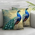 thumbnail image 3 of Orinice Peacock Graphic Decorative Cushion Throw Pillow Cover - Aesthetic Home Décor - 1PC Pack - Suitable for Men, Women, Boys, Girls - for Home, Couch, Living Room, Bed, Sofa - Pillow Case 24x24in, 3 of 5