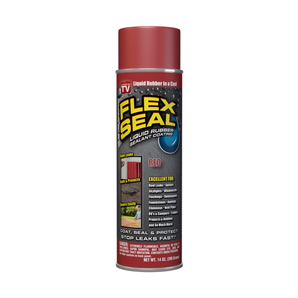 Flex Seal Aerosol Liquid Rubber Sealant Coating, 14 oz, Red