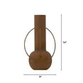 thumbnail image 2 of Nearly Natural 14in. Contemporary Metal Vase, Rust, 2 of 3