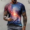 thumbnail image 2 of Penkiiy Galaxy Printed Shirt,Men's Shirts Unisex 3D Graphic Print Fashion T-Shirts for Adults Teens Novelty Casual Tee Tops XL Multicolor, 2 of 6