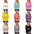thumbnail image 5 of Womens Simple Crewneck Long Sleeve Casual Solid & Tie Dye Thin Pullover Sweatshirts Tops Shirts, 5 of 5