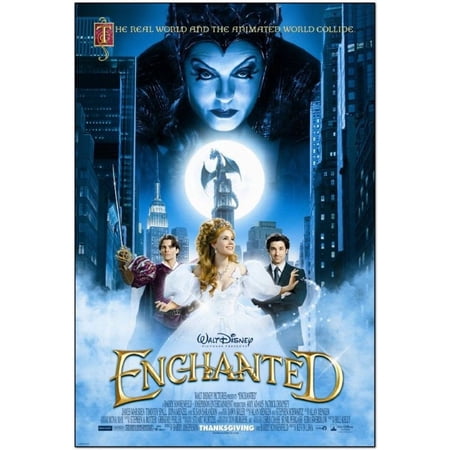 POSTER ENCHANTED - 2007 - Original Movie Poster - Disney - AMY ADAMS, Patrick Dempsey, James Marsden-UNFRAMED